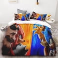 thumbnail image 2 of Funda nórdica 3D exquisita caricatura Sonic papel tapiz Anime impresión digital juego de cama edredón cama suave niños jóvenes regalo, 2 of 5
