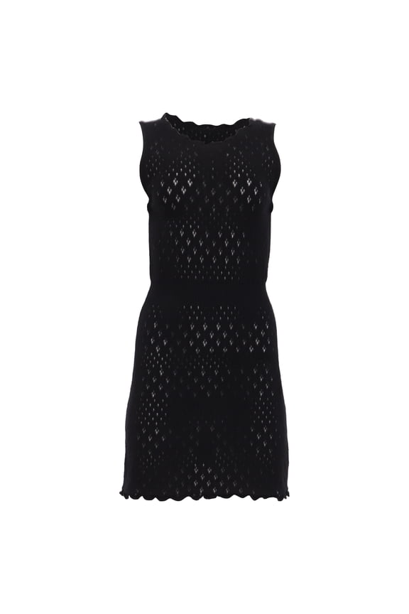 Pre-Owned Maje Mini Dress in Black Cotton