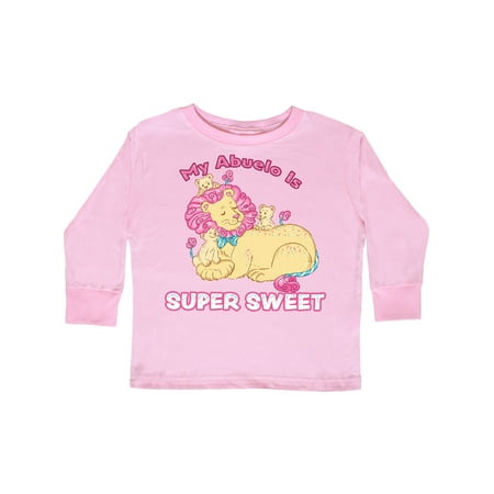 

Inktastic My Abuelo Is Super Sweet Cotton Candy Lions with Pink Mane Gift Toddler Boy or Toddler Girl Long Sleeve T-Shirt