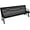 Black, variant on Coated Outdoor Furniture Heavy-Duty Outdoor Bench Thermoplastic Coated, Expanded Metal, Commercial-Grade Garden Bench, Made in America (Portable with Back, 6 Ft, Green)