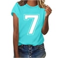 thumbnail image 4 of Men Shirts Short Sleeve Round Neck Pullover Number 7 Varsity Sports Team Jersey 7th Birthday 7 Years T-Shirt &Christmas Tshirts, 4 of 6