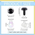 thumbnail image 4 of 28Sets 7 Colors Safety Eyes 18mm 3D Glitter Craft Eyes Half Round Craft Crochet Eyes with Washers Stuffed Animal Eyes for DIY Puppet Bear Plush Animal Christmas Decoration, 4 of 6