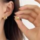 thumbnail image 1 of Pendientes de gota de cúpula gruesa chapados en oro Vintage para mujer, acero inoxidable brillante, pendiente de lágrima gruesa, joyería al por mayor, 1 of 4
