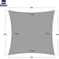 thumbnail image 2 of 2x2m Square Shade Sail, Breathable Hdpe Shade Cloth (185g/), 2m Shade Net Resistant 98% Uv Rays Protection For Patio Garden Terrace Outdoor Camping, S, 2 of 5