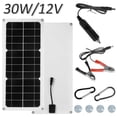 thumbnail image 1 of EIGTHTAIL 30 Watts 12 Volt Portable Solar Panel Kit for RV Camper Vehicle Caravan and Other Off Grid Applications with USB Port High Efficiency Solar Battery with Controller, 1 of 8