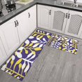 thumbnail image 2 of Purple Leaf Pattern Kitchen Rugs Sets Of 2,Anti Fatigue Kitchen Mat Rugs Non Slip Washable,Decorative Kitchen Floor Mats for Kitchen,Sink,Laundry,17"x30"+17"x47", 2 of 7