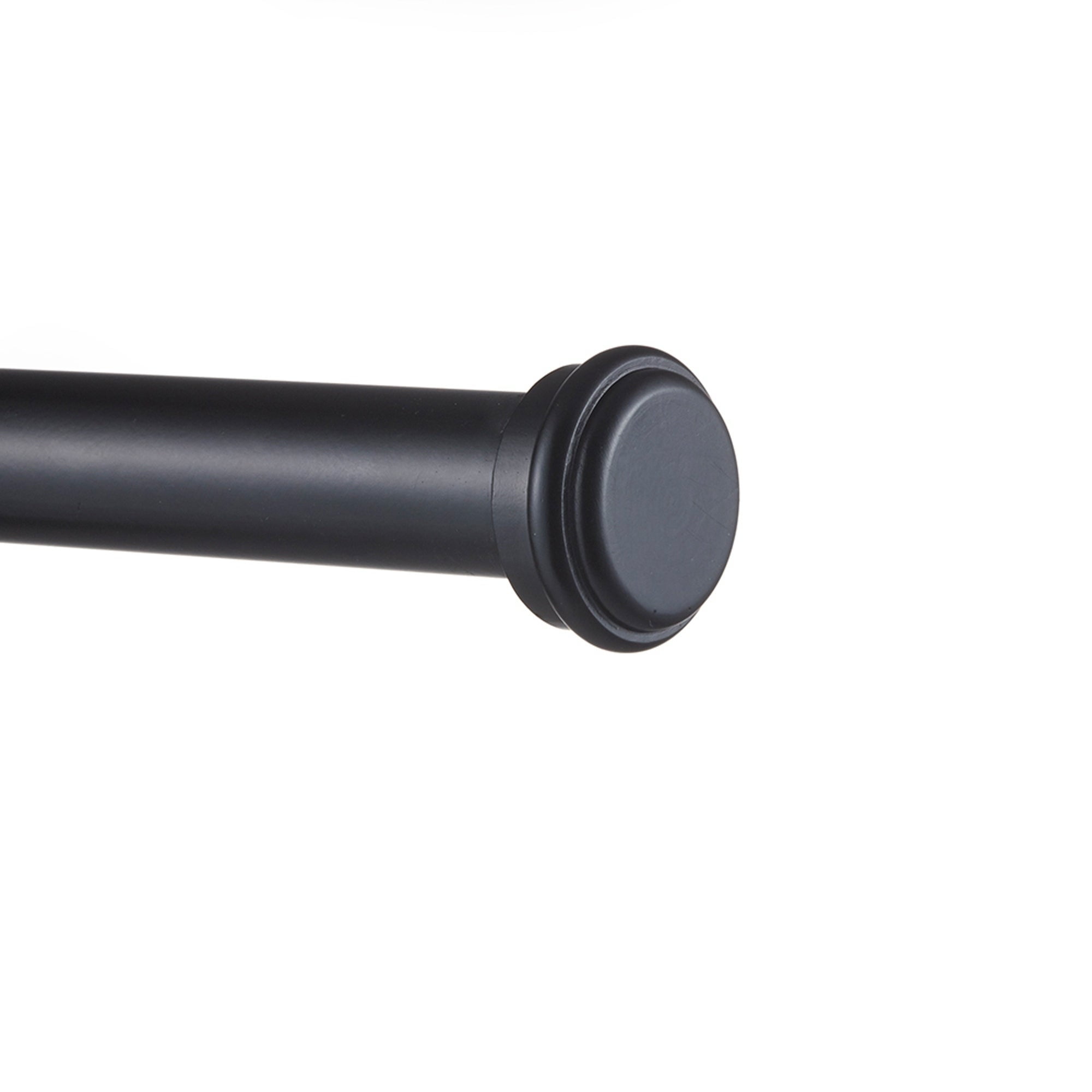 EXCLUSIVE HOME Topper 1" Curtain Rod and Coordinating Finial Set, Matte Silver, Adjustable 66"-120"