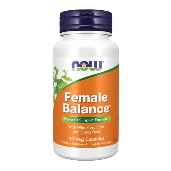 NOW Supplements, Female Balance™ with Wild Yam, Vitex, Dong Quai, GLA, Vitamin B-6 and Folate, 90 Capsules