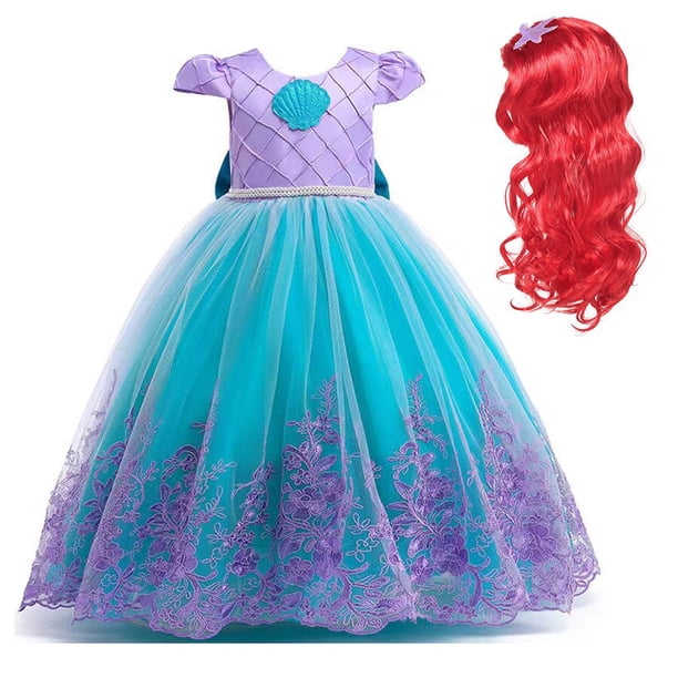 Disney-disfraz de princesa Sirenita Ariel Bowl, vestido de carnaval bordado de lujo, Halloween ix, vestido educativo para niños zhangmengya unisex