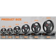 GIKPAL 20lb Weight Plate 2 inch Rubber Coated Olympic Weight Plate for Strength Training & Weightlifting in Home Gym, Solid Cast Iron Bumper Plates for Barbell