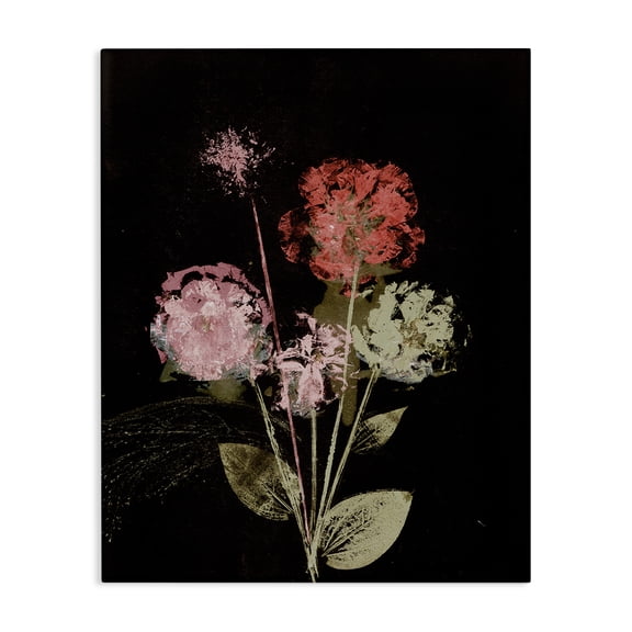 Stupell Industries Eclectic Rustic Roses on Black Canvas Art, 24 x 30, by Pernille Folcarelli