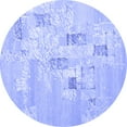 thumbnail image 1 of Ahgly Company Indoor Round Abstract Blue Contemporary Area Rugs, 4' Round, 1 of 4
