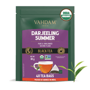 VAHDAM, Darjeeling Black Tea, 40 Tea Bags, Helps Focus & Energize