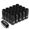 thumbnail image 1 of J2 Engineering LN-T7-002-125-BK J2 Engineering 7075 Aluminum M12 x 1.25 16 Pcs Open End Lug Nut 4 Pcs Lock with Key Black, 1 of 6