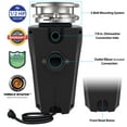thumbnail image 6 of Titan 1/2 HP Economy Garbage Disposal Compact Shell 5.2x12.9" 10-US-TN-560-3B, 6 of 7