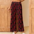 thumbnail image 2 of QATAINLAV Womens Christmas Pajama Pants Casual Elastic Waist Sleep Bottom Trousers Fashion Plaid Straight Leg Pj Pants Xmas Gift Multicolor XXXXXL, 2 of 8