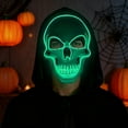 thumbnail image 4 of Coollooc Halloween LED Skull Mask, Horror Screm Scary Mask with Light, Masque for Creepy Party Masquerade, LED Face Mask for Men Women Halloween Festival Party(C), 4 of 8