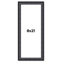 8x21 Frame Black Real Wood Picture Frame Width 1.25 inches | Interior Frame Depth 0.5 inches |