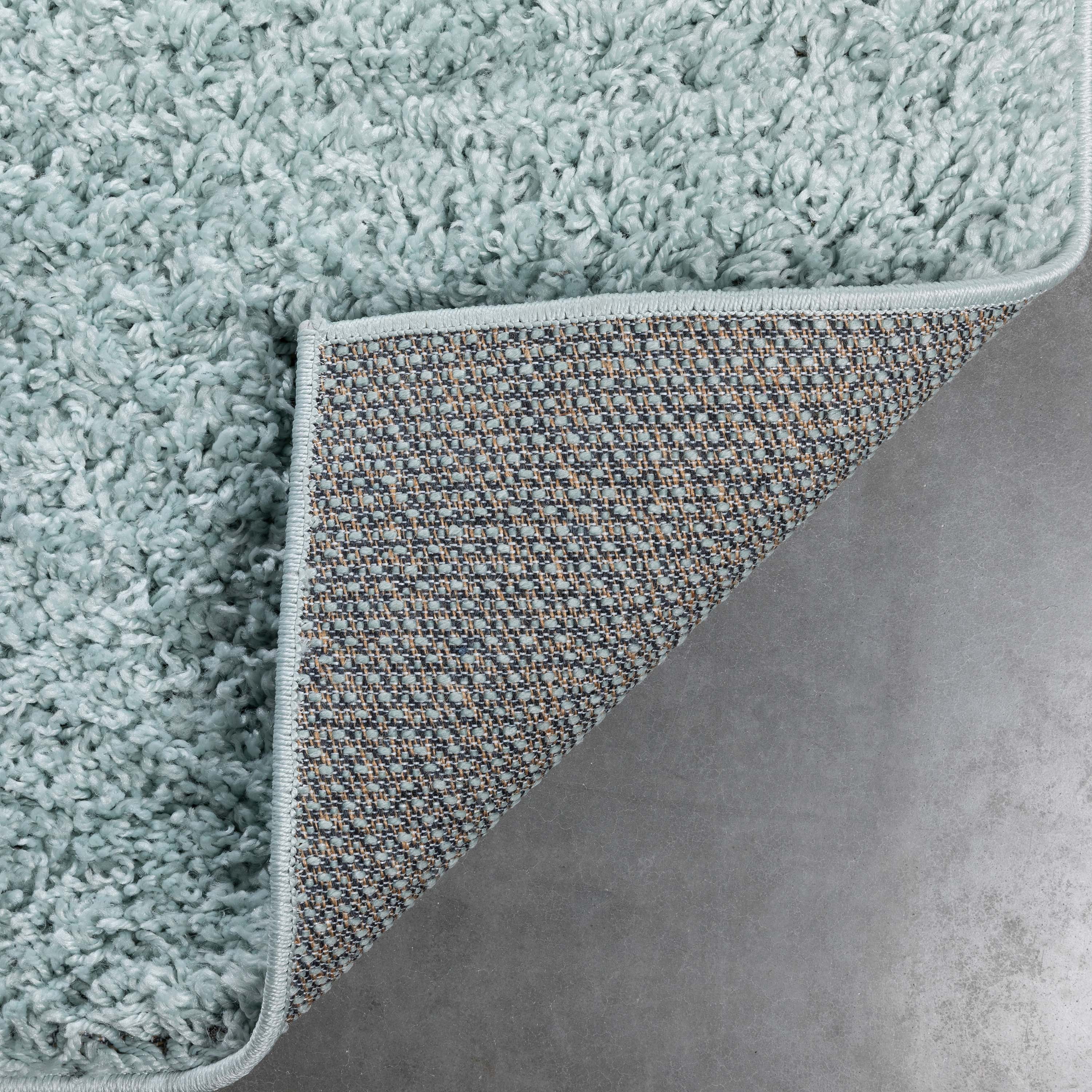 Well Woven Elle Basics Emerson Modern Textured Solid Seafoam Green 3'11" x 5'3" Area Rug