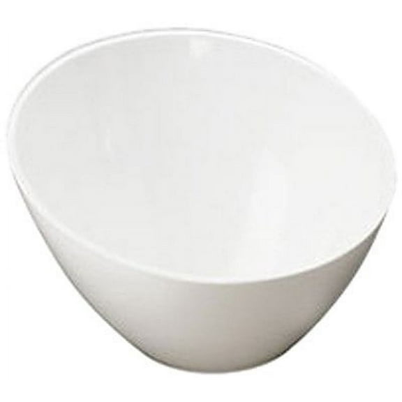 american metalcraft melsl52 the endurance melamine collection slanted round bowl, 11-ounce, white