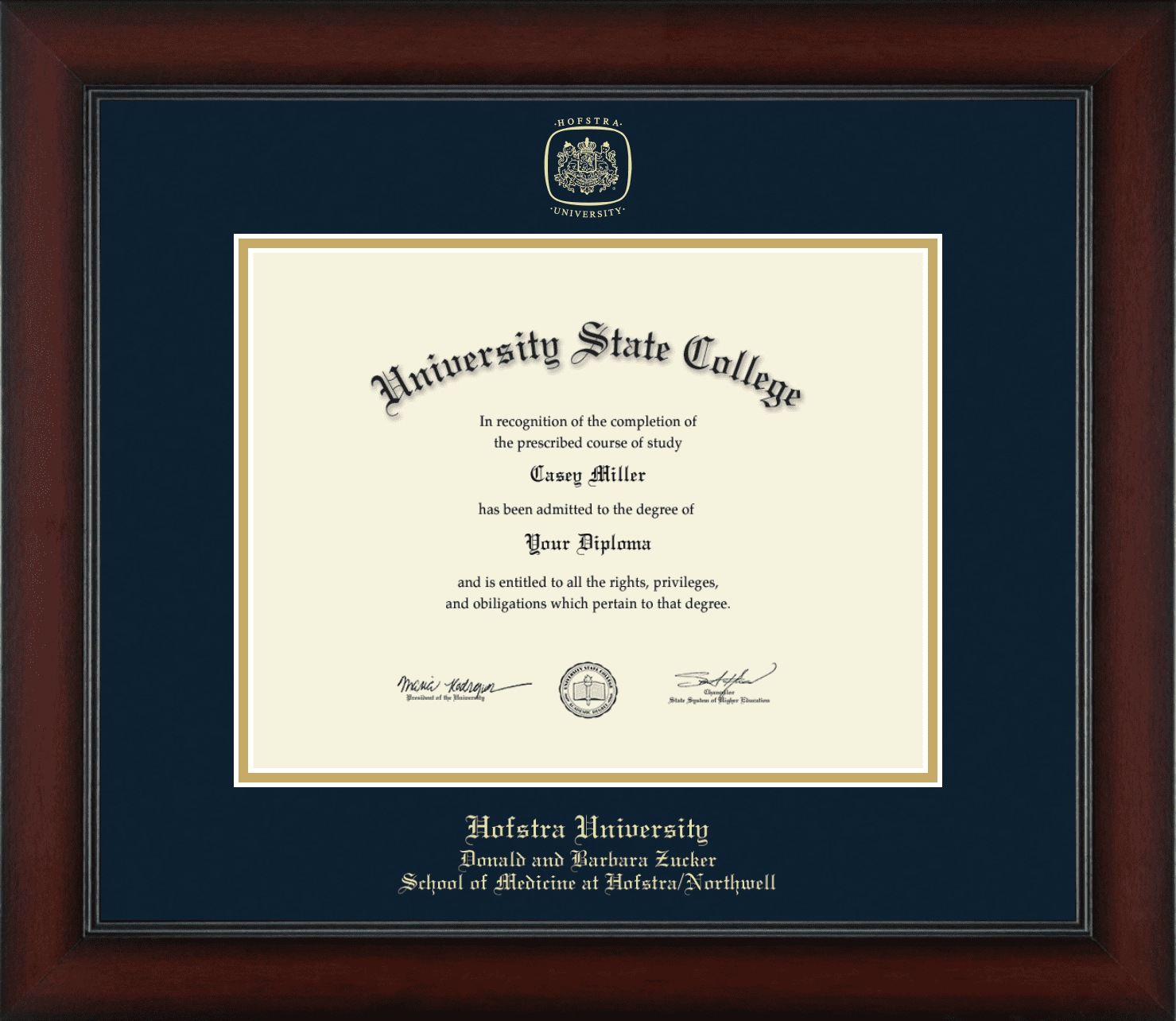 hofstra-university-donald-and-barbara-zucker-school-of-medicine-diploma