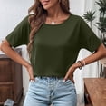 thumbnail image 4 of Short Sleeve T Shirts for Womens Summer Business Casual Tops Loose Basic Outfits, 4 of 6
