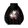thumbnail image 5 of American niche fun graffiti cartoon hello kitty hooded sweater women's autumn and winter loose slimming coat, 5 of 5