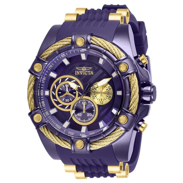 Invicta Invicta Men's 28018 Bolt Quartz Chronograph Purple, Gold Dial