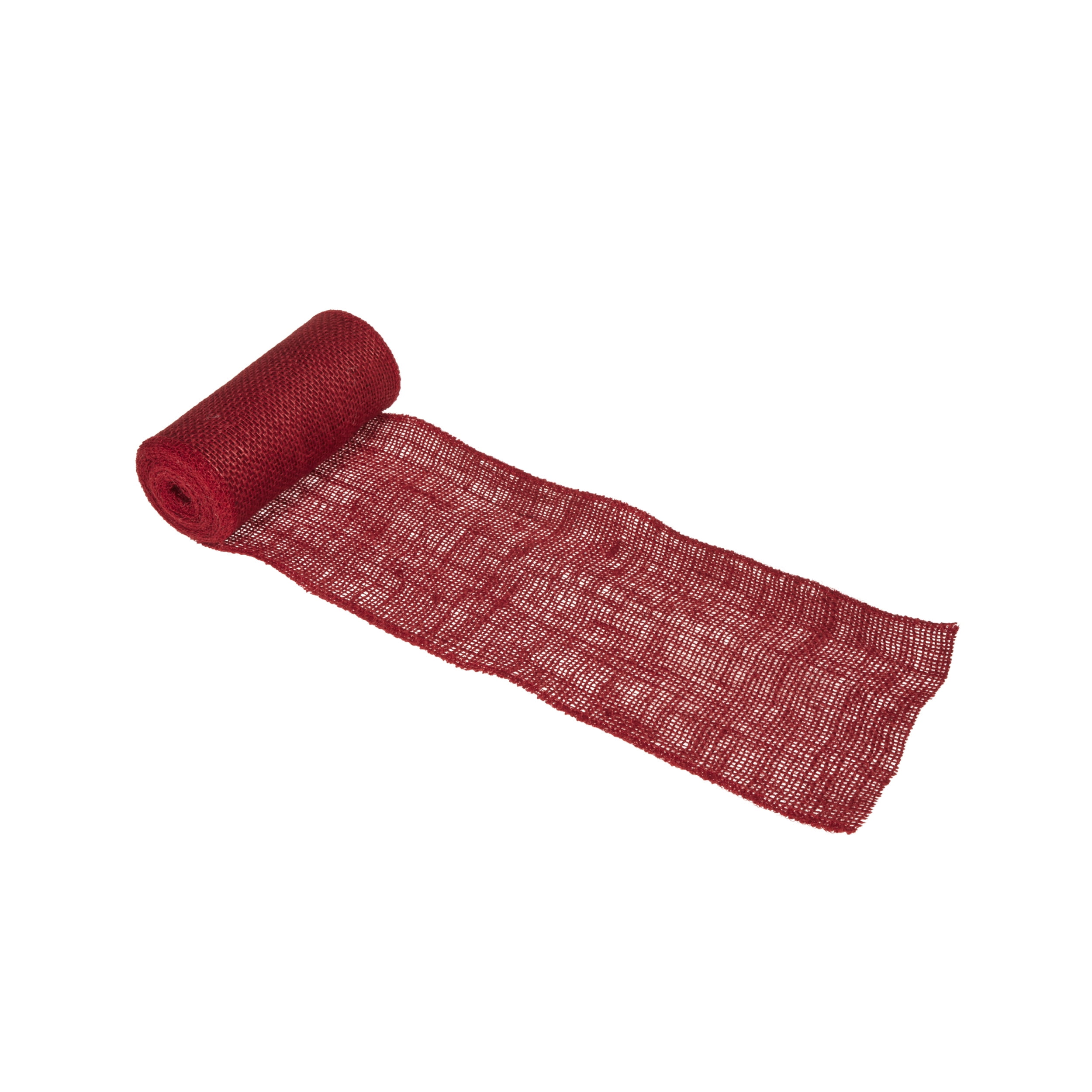 Love, Laugh, Craft Jute Burlap Roll, Finished Edges, 6"W x 5-Yards, 7-Pk, Precut, Red