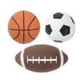 thumbnail image 1 of CIMAXIC 3 Pcs Mini Ballons Basketball Soccer Soccer Rugby pour Enfants, 4.13"X4.13"X4.13 Pouces, 1 of 5