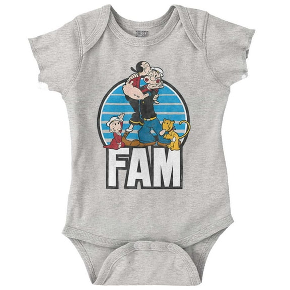 Popeye The Sailor Fam Adorable Family Romper Boys or Girls Infant Baby Brisco Brands 12M