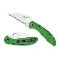 Spyderco Green FRN Salt 2 Wharncliffe Lockback SpyderEdge LC200N Stainless Pocket Knife Knives