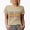 Tan, variant on New York, United States of America, USA or US State Themed, Groovy Retro Wavy Text Merch Gift, Tan T-Shirt, Small