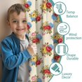 thumbnail image 3 of Pioneer Flower Floral Print Pattern Insulated Teens Curtains Set Of 2, Bedroom Essentials, Toddler Room Decor 52"x63", 3 of 5