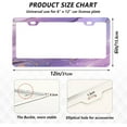 thumbnail image 3 of GZHJMY Rose Purple Liquid Marble Car License Plate Frame, 2 Pack Aluminum License Plate Holder with Screws for Men Women License Plate Cover-Round Hole Decorative, 3 of 7