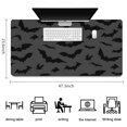 thumbnail image 5 of Long Mouse Pads for Desk,Halloween Bats on Dark Pattern Desk Mats on Top Of Desks, Desk Mouse Pad Extra Large with 3mm Non-Slip Base and Stitched Edge for Gaming,Office,Work,Home 47.3"x23.6", 5 of 6