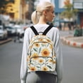 thumbnail image 7 of FORMRS Mini Backpack Purse for Women Travel Daypack Casual Shoulder Bag, Sunflowers and Leaves Pattern, 7 of 7