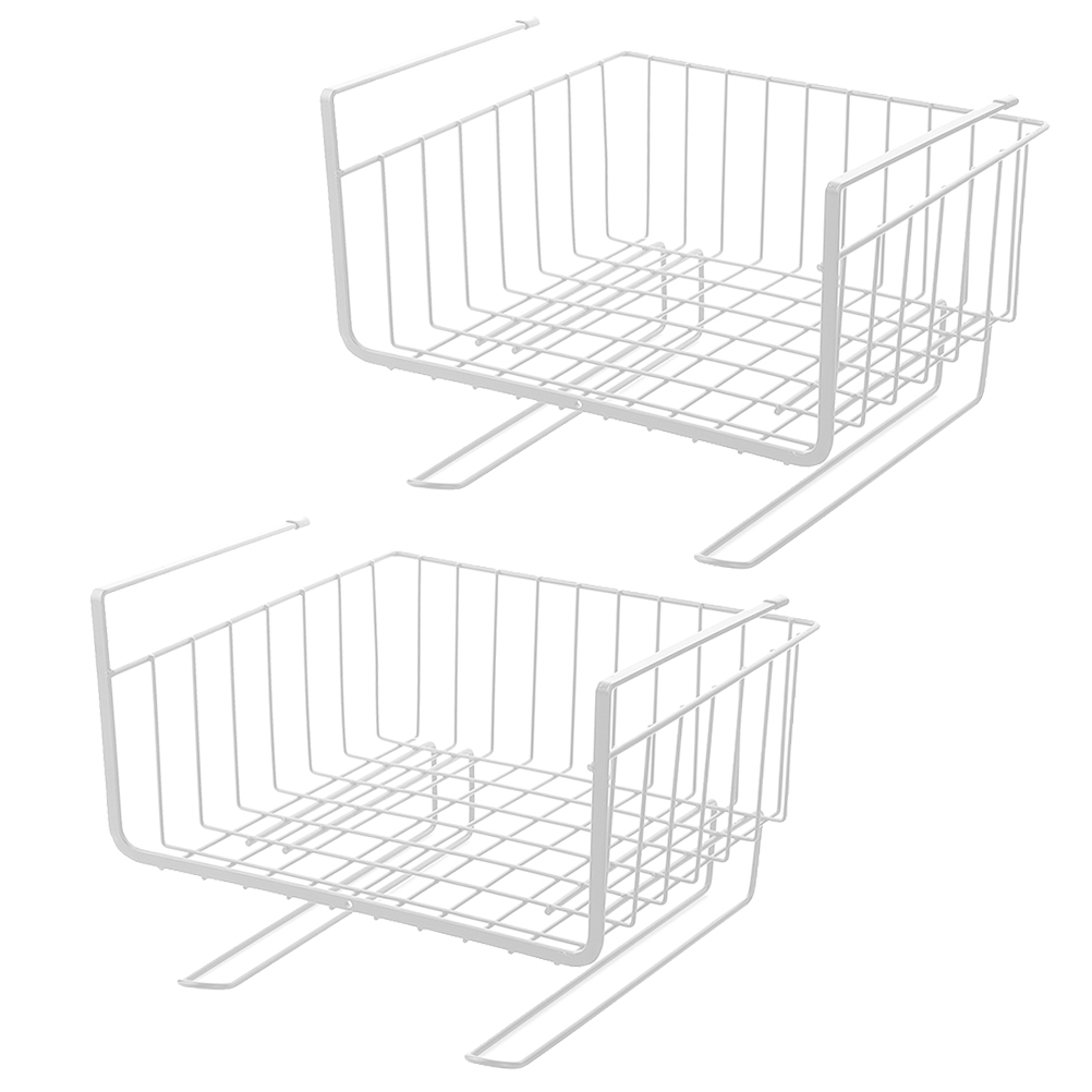 2pcs Simple Storage Rack Under Table Storage Shelf