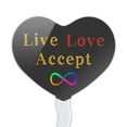 thumbnail image 2 of Live Love Accept Autism Awareness Infinity Rainbow Heart Love Cupcake Picks Toppers Decoration Set of 6, 2 of 6