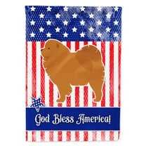 Carolines Treasures BB3351GF USA Patriotic Chow Chow Flag Garden Size Small multicolor