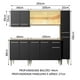 thumbnail image 3 of Cocina Integral Madesa Emilly West 201cm Marrón/Negro, 3 of 10