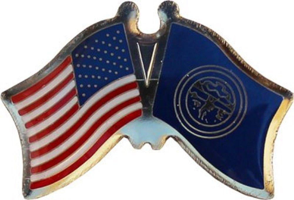 USA American Congo Republic Friendship Flag Bike Motorcycle Hat Cap lapel Pin 