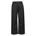 thumbnail image 4 of acuever Cute Polka Dot Pants for Women - High Waisted Wide Leg Casual Jeans, Loose Flowy Trousers, 4 of 7