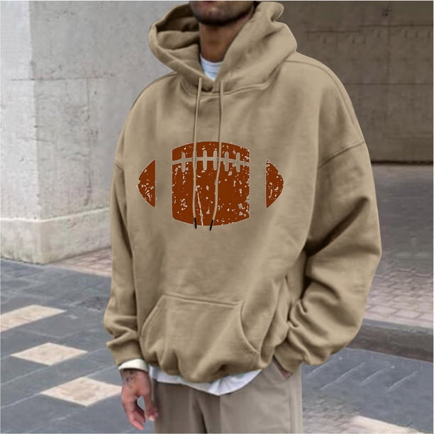 Sudadera con capucha para hombre, estilo casual, con cuello redondo, estampado, manga larga, blusa de poliéster