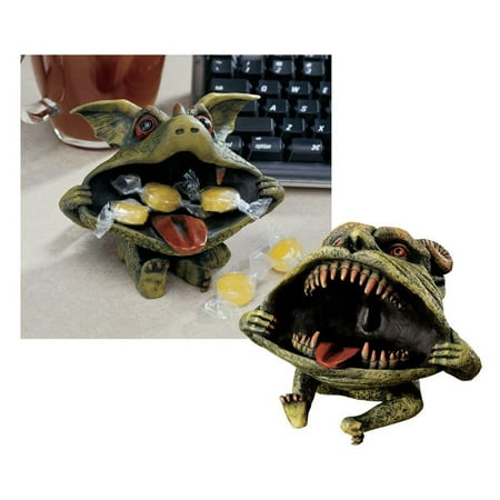 Silver Gothic Dragon - Design Toscano Desktop Gothic Goblins (Set Includes: Dieter the Dragon & Thaddeus the Troll)