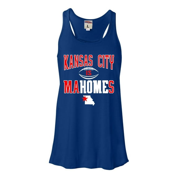 Womens Kansas City Is Mahomes Flowy Racerback Tank Top T-Shirt