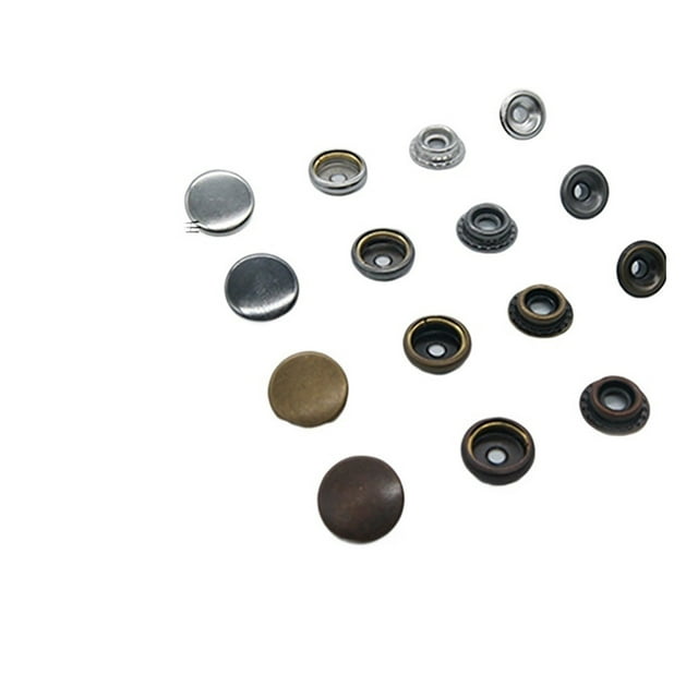 30 Pcs Boutons-Pression 4-en-1 - 3 Pcs Attaches Métalliques Universelles, Faciles à Installer