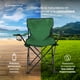 thumbnail image 4 of Silla Plegable de Camping Reforzada Con Portavasos y Bolsa de Transporte Color Verde, 4 of 6