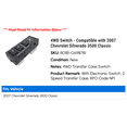 thumbnail image 2 of 4WD Switch - Compatible with 2007 Chevy Silverado 3500 Classic, 2 of 3
