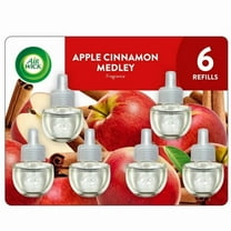 (2 Pack) Air Wick Plug-In Scented Oil Air Freshener Warmer Refills, Apple Cinnamon Medley, 6 Count
